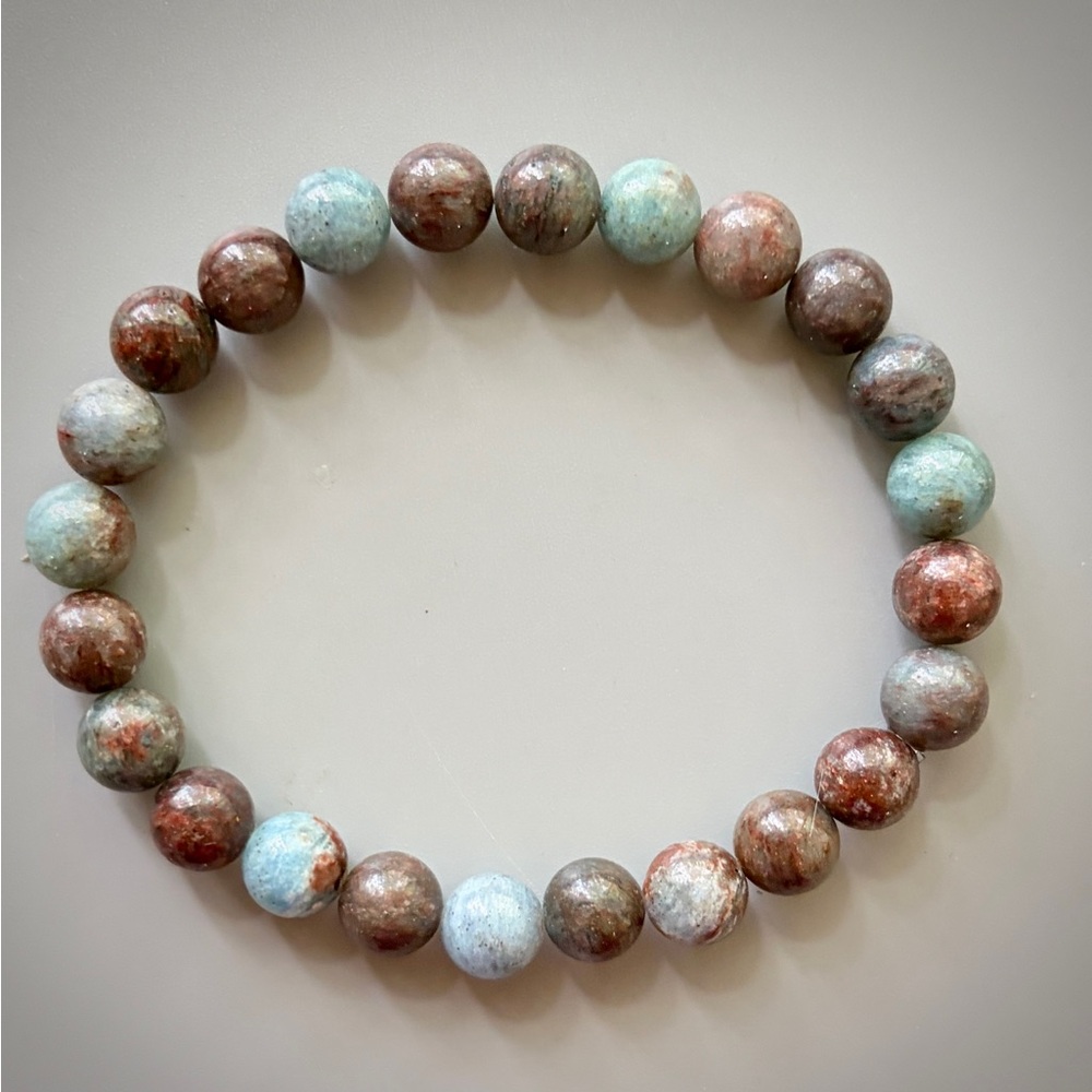 Natural Blue Opal Handcrafted Bead Bracelet